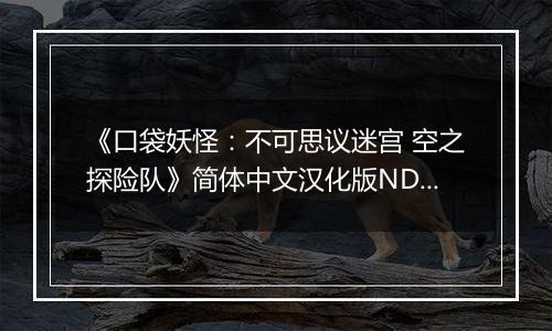 《口袋妖怪：不可思议迷宫 空之探险队》简体中文汉化版NDS版