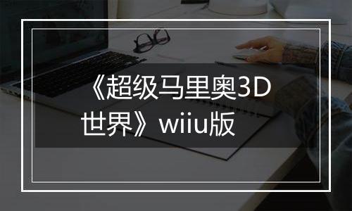 《超级马里奥3D世界》wiiu版