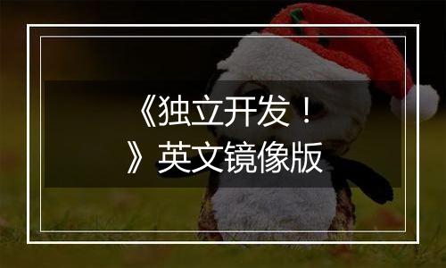 《独立开发！》英文镜像版