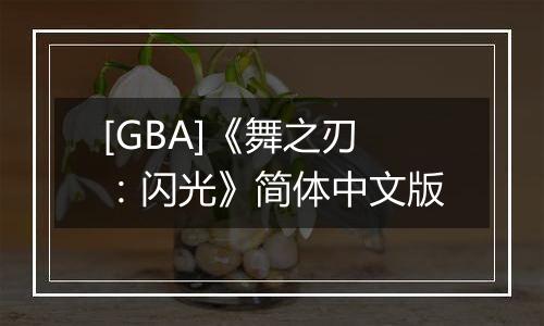 [GBA]《舞之刃：闪光》简体中文版