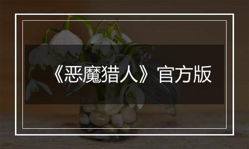 《恶魔猎人》官方版