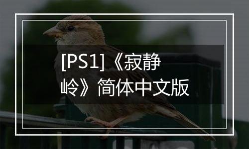 [PS1]《寂静岭》简体中文版