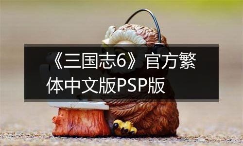 《三国志6》官方繁体中文版PSP版