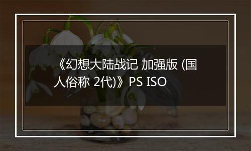 《幻想大陆战记 加强版 (国人俗称 2代)》PS ISO