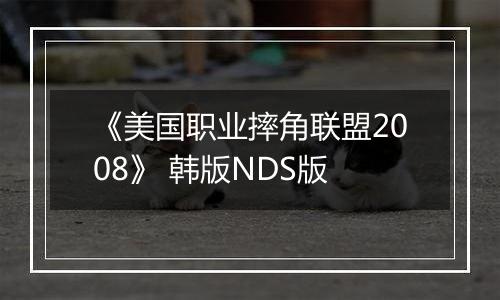 《美国职业摔角联盟2008》 韩版NDS版