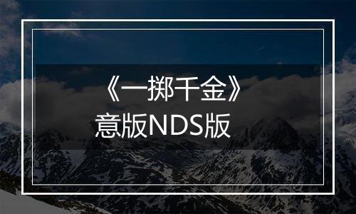 《一掷千金》 意版NDS版