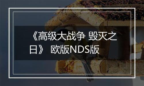 《高级大战争 毁灭之日》 欧版NDS版