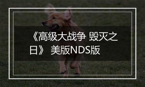 《高级大战争 毁灭之日》 美版NDS版