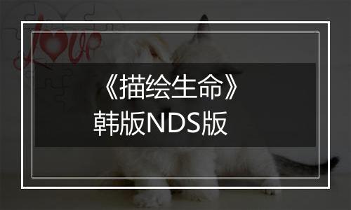 《描绘生命》 韩版NDS版