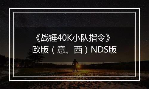 《战锤40K小队指令》 欧版（意、西）NDS版