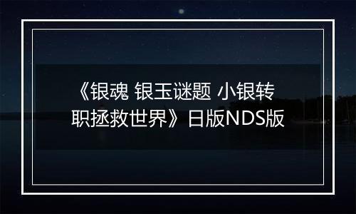 《银魂 银玉谜题 小银转职拯救世界》日版NDS版