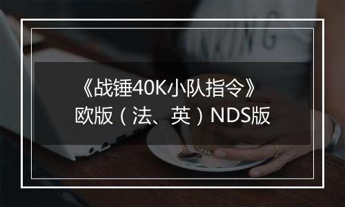 《战锤40K小队指令》 欧版（法、英）NDS版