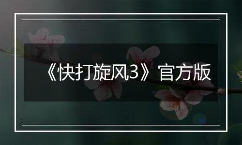 《快打旋风3》官方版