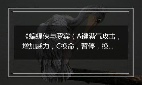 《蝙蝠侠与罗宾（A键满气攻击，增加威力，C换命，暂停，换武器）》MD ROM HACK版