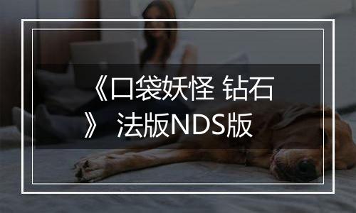 《口袋妖怪 钻石》 法版NDS版