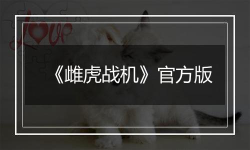 《雌虎战机》官方版