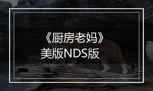 《厨房老妈》 美版NDS版
